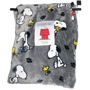 Peanuts Extra Long Gray Snoopy Woodstock Throw Berkshire Home Blanket Soft Warm